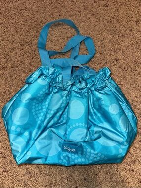 thirty-one Turquoise Dot Drawstring Lunchbox